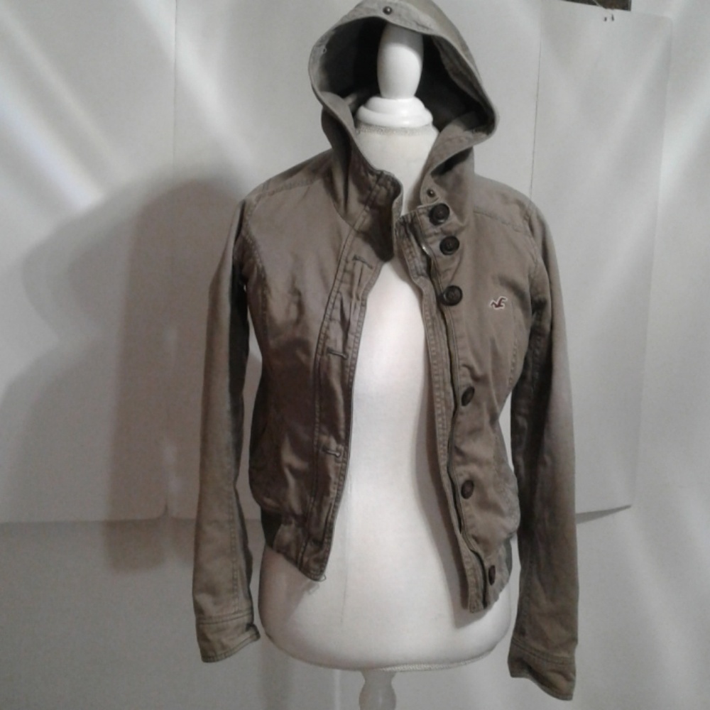 Women's khaki Hoodie Jacket